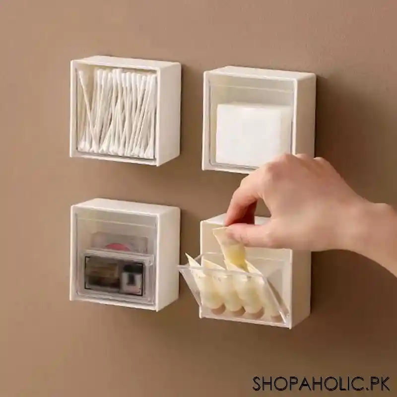 Wall Mounted Flip Mini Storage Box Organizer