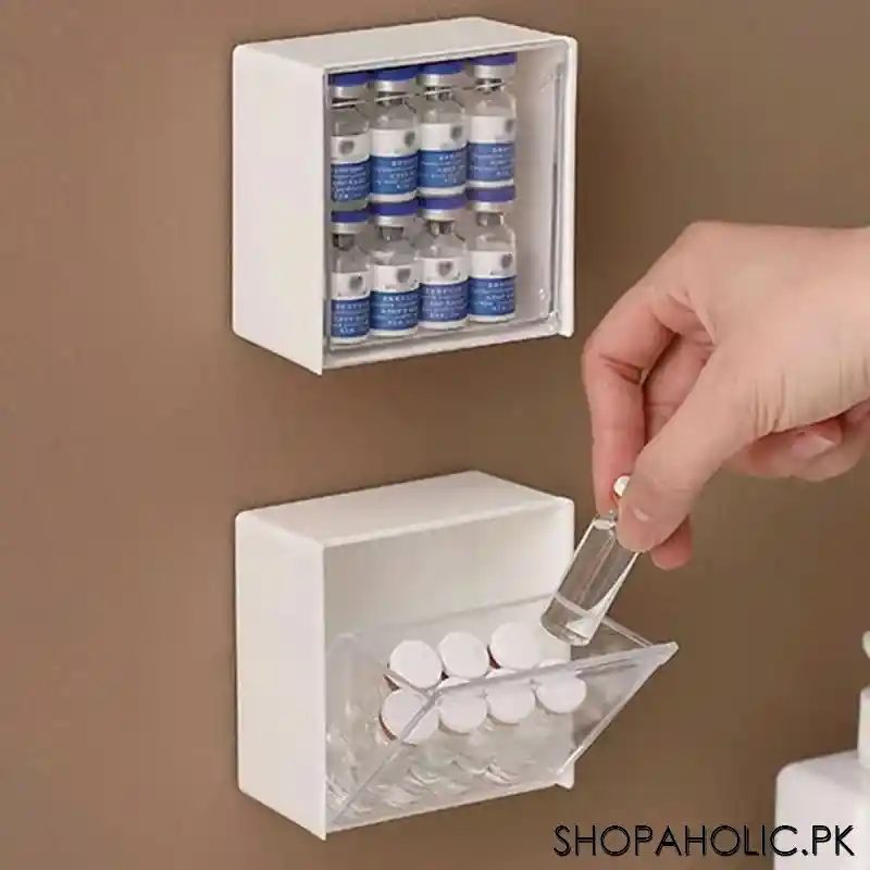 Wall Mounted Flip Mini Storage Box Organizer