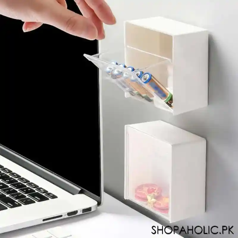 Wall Mounted Flip Mini Storage Box Organizer