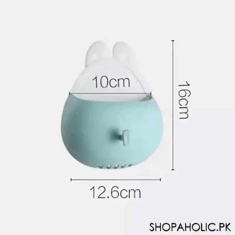 Wall Mounted Rabbit Shaped Toothbrush Holder Drain Storage Shelf with Hook
