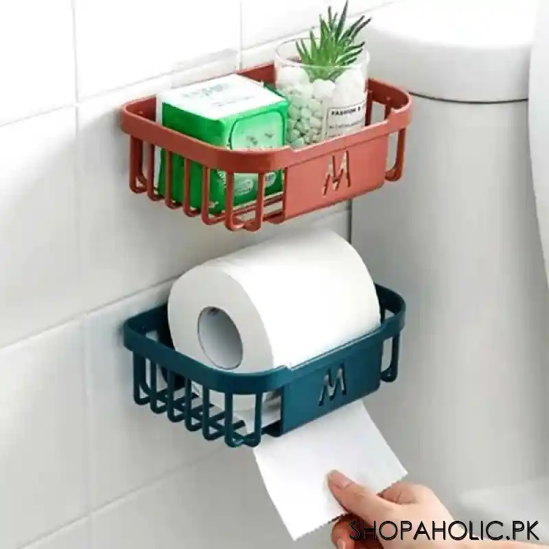 Wall-Mounted Storage Box Toilet Roll Paper Holder