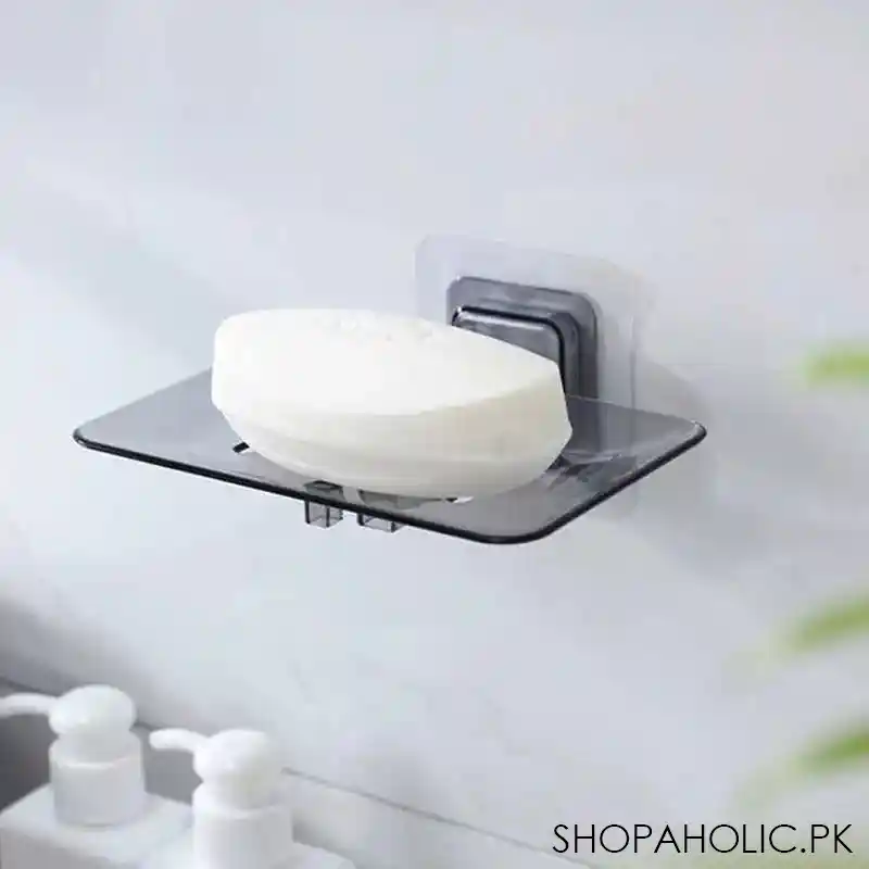 Wall Sticking Acrylic Soap Dish Plate Tray Holder