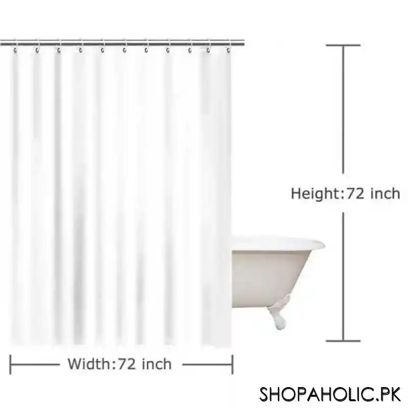 Waterproof Shower Curtain with Hooks (Random Design)